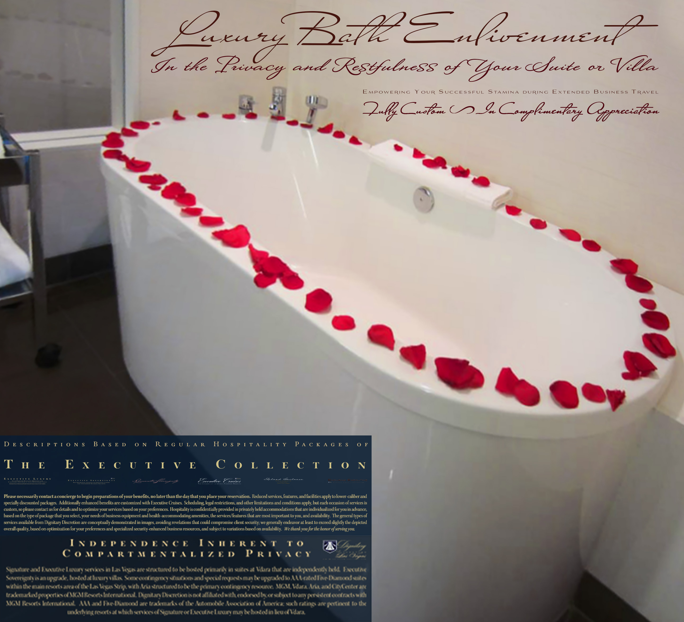 Las Vegas In-Suite Luxury Bath Service Five Star Hotel